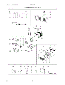 03 - Recommended Spare Parts parts for Frigidaire Air Conditioner FRA085AT72 from AppliancePartsPros.com