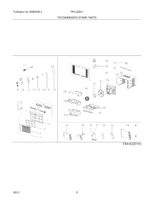 03 - Recommended Spare Parts parts for Frigidaire Air Conditioner FRA122BU110 from AppliancePartsPros.com