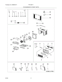 03 - Recommended Spare Parts parts for Frigidaire Air Conditioner FRA125CT11 from AppliancePartsPros.com