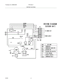 04 - Wiring Diagram parts for Frigidaire Air Conditioner FRS123LC12 from AppliancePartsPros.com