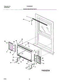 11 - Window Mounting Parts parts for Frigidaire Air Conditioner FAS294M2A1 from AppliancePartsPros.com