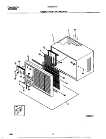 02 - Cabinet Front And Wrapper parts for Frigidaire Air Conditioner FEV157F1A1 from AppliancePartsPros.com