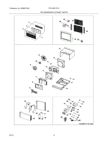 03 - Recommended Spare Parts parts for Frigidaire Air Conditioner FRA10EHT210 from AppliancePartsPros.com
