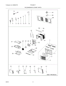 03 - Recommended Spare Parts parts for Frigidaire Air Conditioner FRA082AT71 from AppliancePartsPros.com