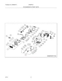 03 - Recommended Spare Parts parts for Frigidaire Air Conditioner LRA08PZU110 from AppliancePartsPros.com