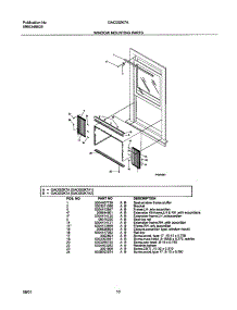 11 - Window Mounting Parts parts for Frigidaire Air Conditioner GAC052K7A2 from AppliancePartsPros.com