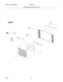 03 - Recommended Spare Parts parts for Frigidaire Air Conditioner FRA052XT723 from AppliancePartsPros.com