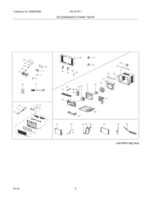 03 - Recommended Spare Parts parts for Frigidaire Air Conditioner LRA157MT110 from AppliancePartsPros.com