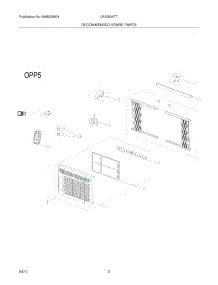 03 - Recommended Spare Parts parts for Frigidaire Air Conditioner LRA050XT718 from AppliancePartsPros.com