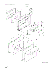07 - Door parts for Frigidaire Oven FEB24S5ABF from AppliancePartsPros.com