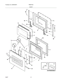 07 - Door parts for Frigidaire Oven FEB27S5GCB from AppliancePartsPros.com