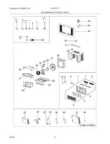 03 - Recommended Spare Parts parts for Frigidaire Air Conditioner LRA127CT12 from AppliancePartsPros.com