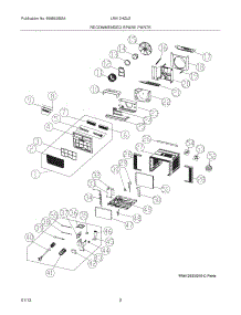 03 - Recommended Spare Parts parts for Frigidaire Air Conditioner LRA12HZU210 from AppliancePartsPros.com