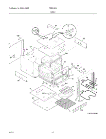 05 - Body parts for Frigidaire Oven FEB24S2ABD from AppliancePartsPros.com