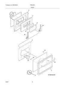 07 - Door parts for Frigidaire Oven FEB24S2ABD from AppliancePartsPros.com