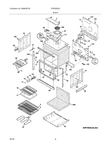 05 - Body parts for Frigidaire Range CFEW3025LBA from AppliancePartsPros.com