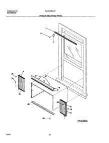 11 - Window Mounting Parts parts for Frigidaire Air Conditioner WAA053M7A1 from AppliancePartsPros.com