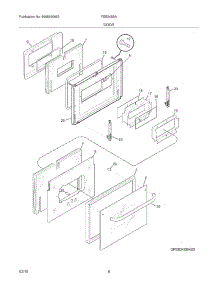 07 - Door parts for Frigidaire Oven FEB24S5ASE from AppliancePartsPros.com