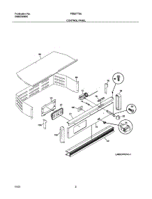 03 - Control Panel parts for Frigidaire Oven FEB27T5ABA from AppliancePartsPros.com