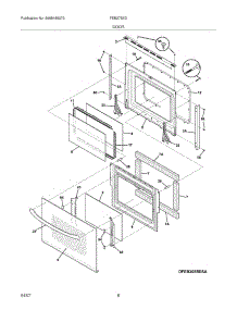 07 - Door parts for Frigidaire Oven FEB27S5DBE from AppliancePartsPros.com