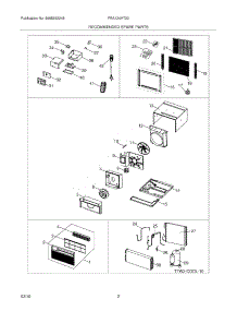 03 - Recommended Spare Parts parts for Frigidaire Air Conditioner FRA124HT20 from AppliancePartsPros.com