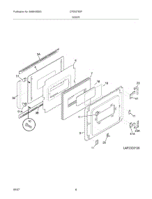07 - Door parts for Frigidaire Oven CFEB27S2FB2 from AppliancePartsPros.com