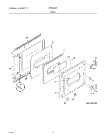 07 - Door parts for Frigidaire Oven CFEB27S2FS1 from AppliancePartsPros.com