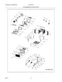 03 - Recommended Spare Parts parts for Frigidaire Air Conditioner LRA12HZT210 from AppliancePartsPros.com