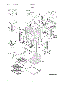 05 - Body parts for Frigidaire Oven CFEB30S5DB4 from AppliancePartsPros.com