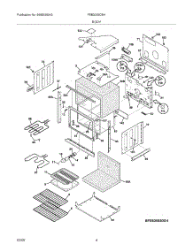 05 - Body parts for Frigidaire Oven FEB30S5DBH from AppliancePartsPros.com