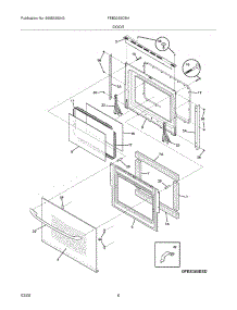 07 - Door parts for Frigidaire Oven FEB30S5DBH from AppliancePartsPros.com