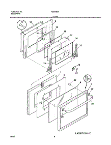 07 - Door parts for Frigidaire Oven FEB30S5ABB from AppliancePartsPros.com