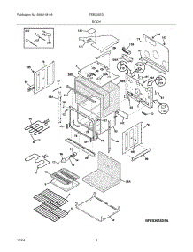 05 - Body parts for Frigidaire Oven FEB30S5DSA from AppliancePartsPros.com