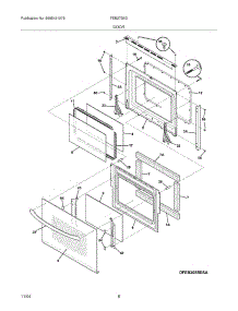 07 - Door parts for Frigidaire Oven FEB27S6DSA from AppliancePartsPros.com