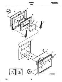 04 - Door parts for Frigidaire Oven FEB500CFB4 from AppliancePartsPros.com