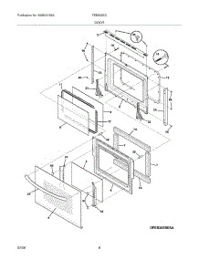07 - Door parts for Frigidaire Oven FEB30S5DSD from AppliancePartsPros.com