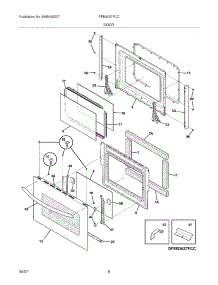 07 - Door parts for Frigidaire Oven FEB30S7FCC from AppliancePartsPros.com