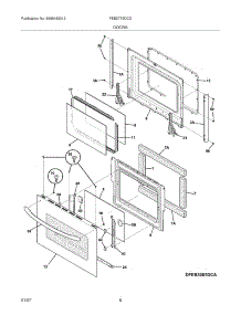 09 - Doors parts for Frigidaire Oven FEB27T5DCD from AppliancePartsPros.com