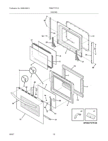 09 - Doors parts for Frigidaire Oven FEB27T7FCC from AppliancePartsPros.com