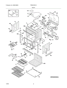 05 - Body parts for Frigidaire Oven FEB30S5DCC from AppliancePartsPros.com