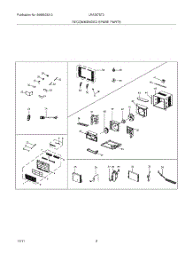 03 - Recommended Spare Parts parts for Frigidaire Air Conditioner LRA257ST213 from AppliancePartsPros.com