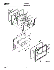 04 - Drawer / Door parts for Frigidaire Oven FEB374CCS1 from AppliancePartsPros.com