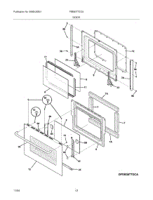 09 - Doors parts for Frigidaire Oven FEB30T7DCA from AppliancePartsPros.com