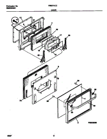 05 - Door parts for Frigidaire Oven FEB374CCTF from AppliancePartsPros.com
