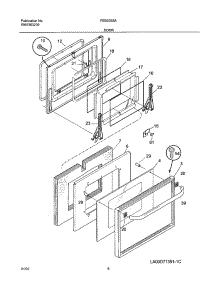 07 - Door parts for Frigidaire Oven FEB30S5ASA from AppliancePartsPros.com