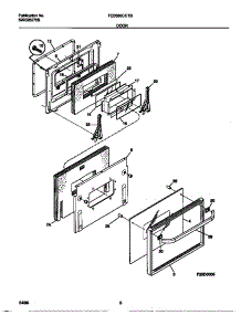 04 - Door parts for Frigidaire Oven FEB386CCTB from AppliancePartsPros.com