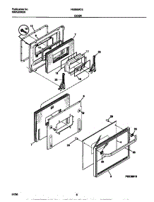 04 - Door parts for Frigidaire Oven FEB500CESA from AppliancePartsPros.com