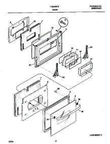 04 - Door parts for Frigidaire Oven FEB556CETH from AppliancePartsPros.com