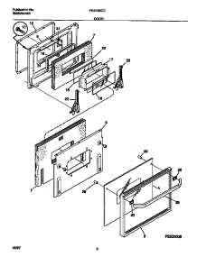 04 - Door parts for Frigidaire Oven FEB789CCBE from AppliancePartsPros.com