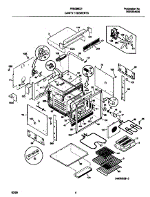 03 - Cavity / Elements parts for Frigidaire Oven FEB386CESH from AppliancePartsPros.com